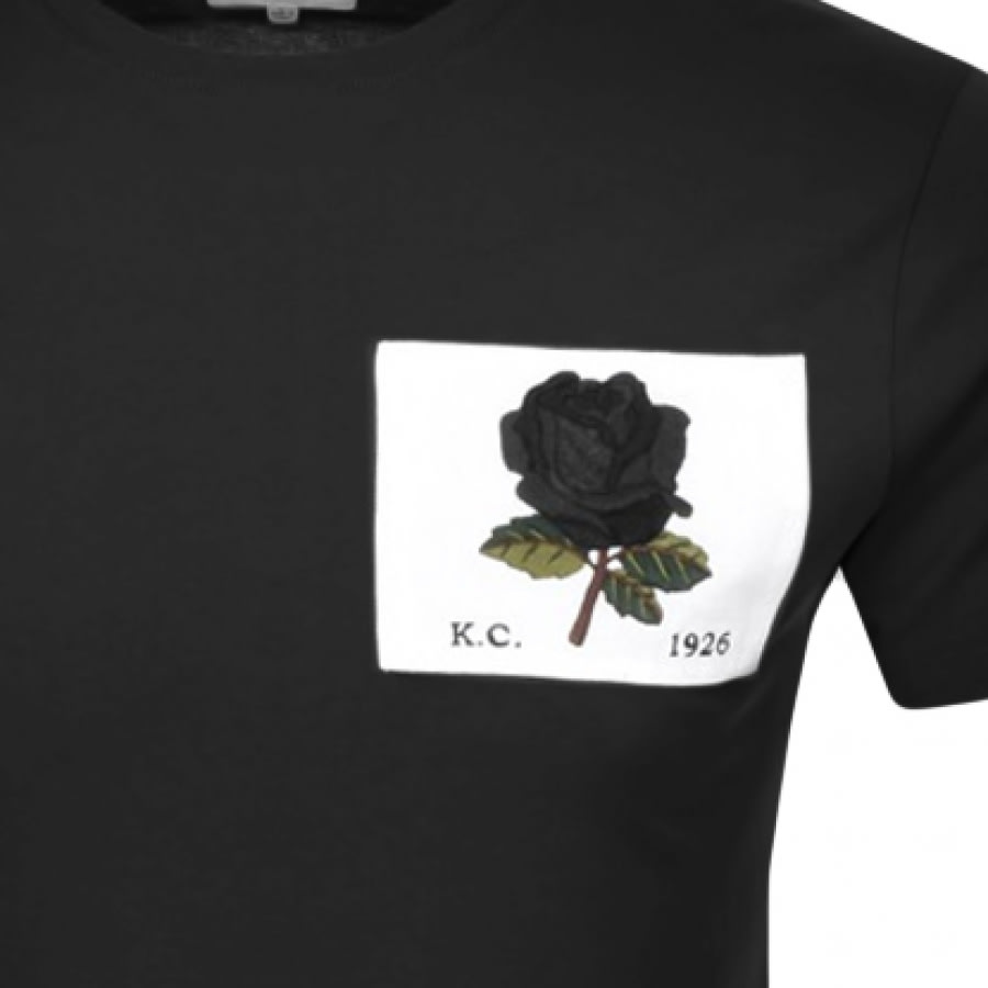 Alternative Image for ProductKent And Curwen Rose Patch Icon T Shirt Black3